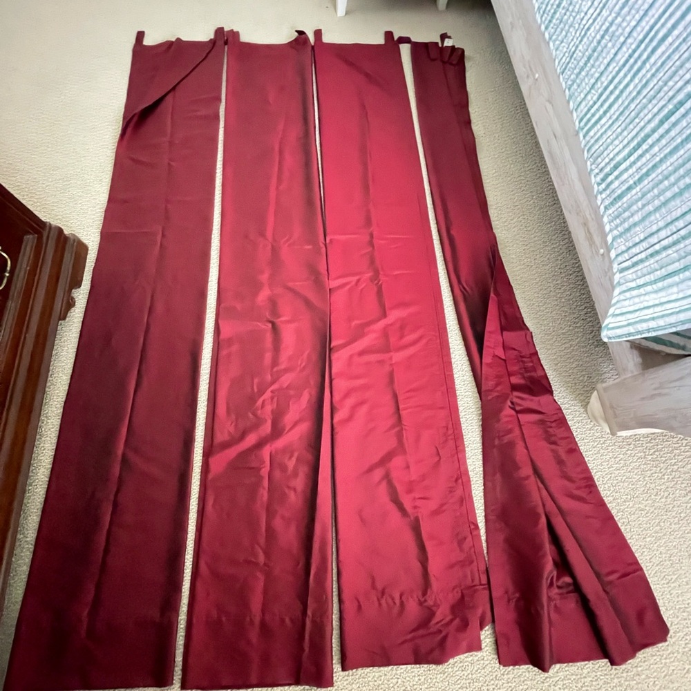 Burgundy Wine  tab top drapes
